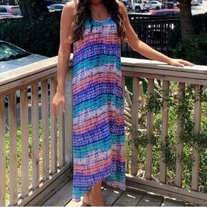 Eight Sixty Festival Tie Dye Maxi w/ Cut Out Large